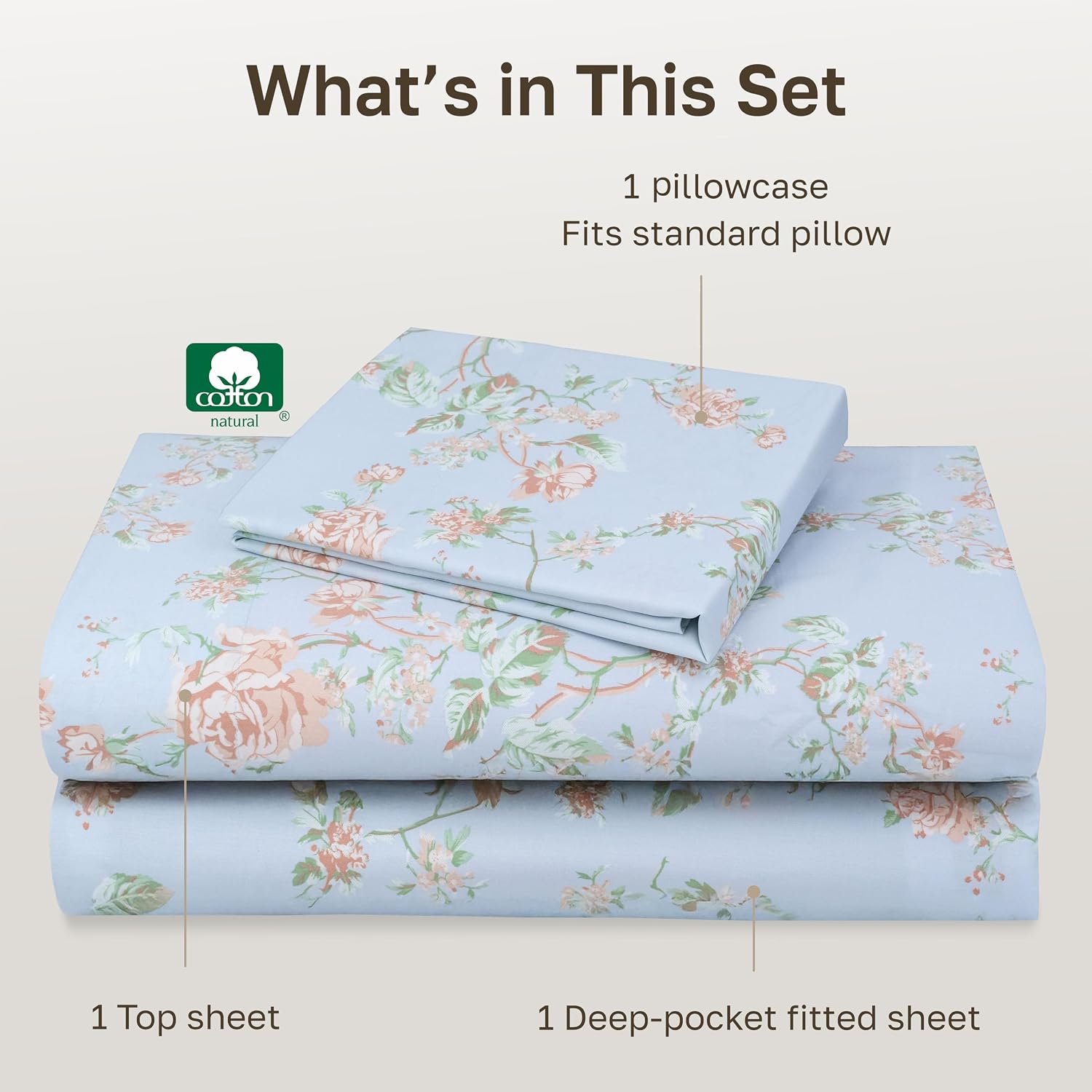 CaliforniaDesignDen California Design Den Soft 100% Cotton Bed Sheets Twin XL Set, 400 Thread Count Good Housekeeping Award Winner, Smooth…