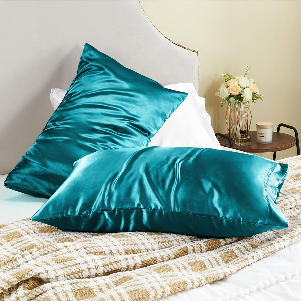 Bedelite Satin Pillowcase for Hair and Skin, Super Soft and Cooling Similar to Silk Pillow Cases 2 Pack with Envelope Closure, Gift for Wom…
