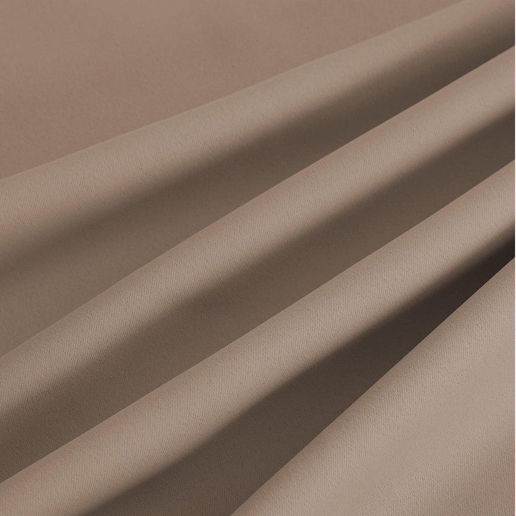 Nicetown Room Darkening Draperies Curtains Panels, 2 Panels Cappuccino W52 x L108 silver