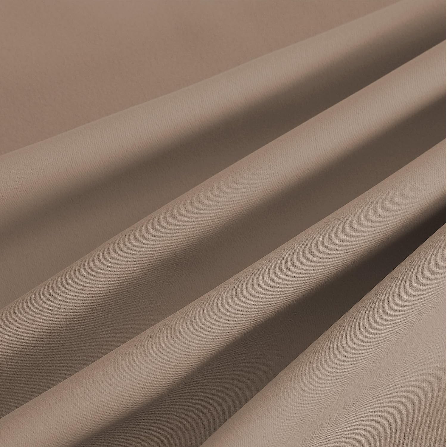 Nicetown Room Darkening Draperies Curtains Panels, 2 Panels Cappuccino W52 x L63 silver