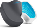 CushZone Office Chair Seat Cushion, Cooling Gel Enhanced Memory Foam Cushion for Long Sitting - Back, Sciatica, Coccyx, Tailbone Pillow - f…