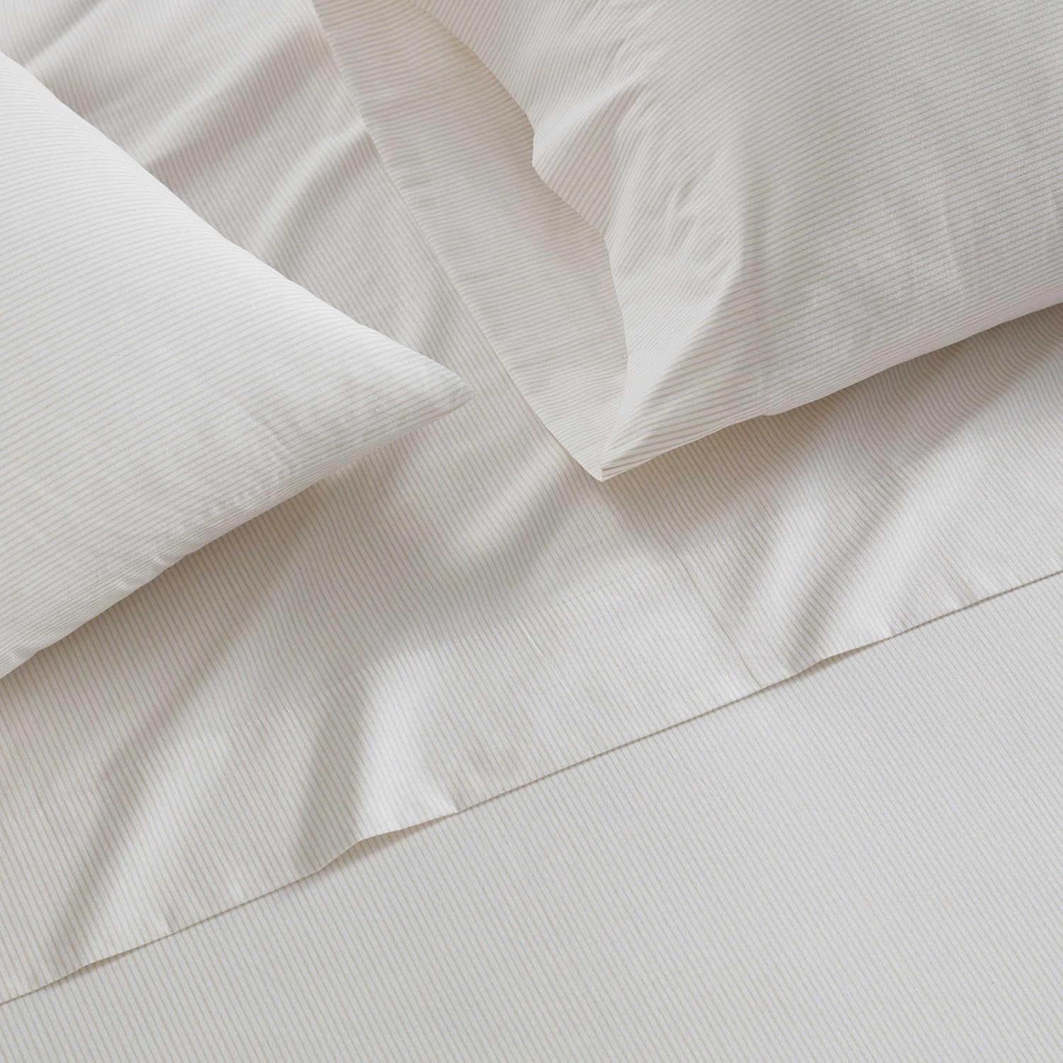 MarthaStewart Martha Stewart - Queen Size Sheets Set, Crisp & Tailored Cooling Sheets w/a Naturally Smooth Cotton Percale Lightweight Feel…