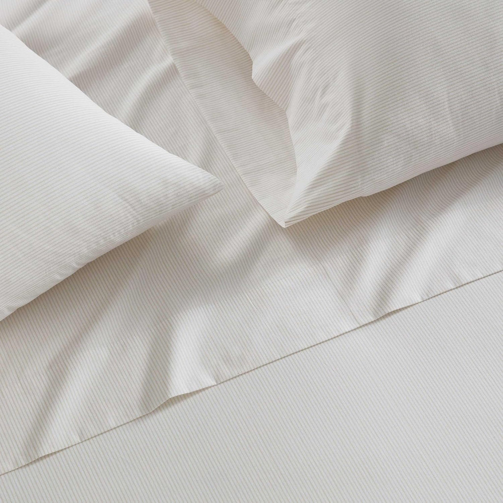 MarthaStewart Martha Stewart - Twin Size Sheets Set, Crisp & Tailored Cooling Sheets w/a Naturally Smooth Cotton Percale Lightweight Feel -…