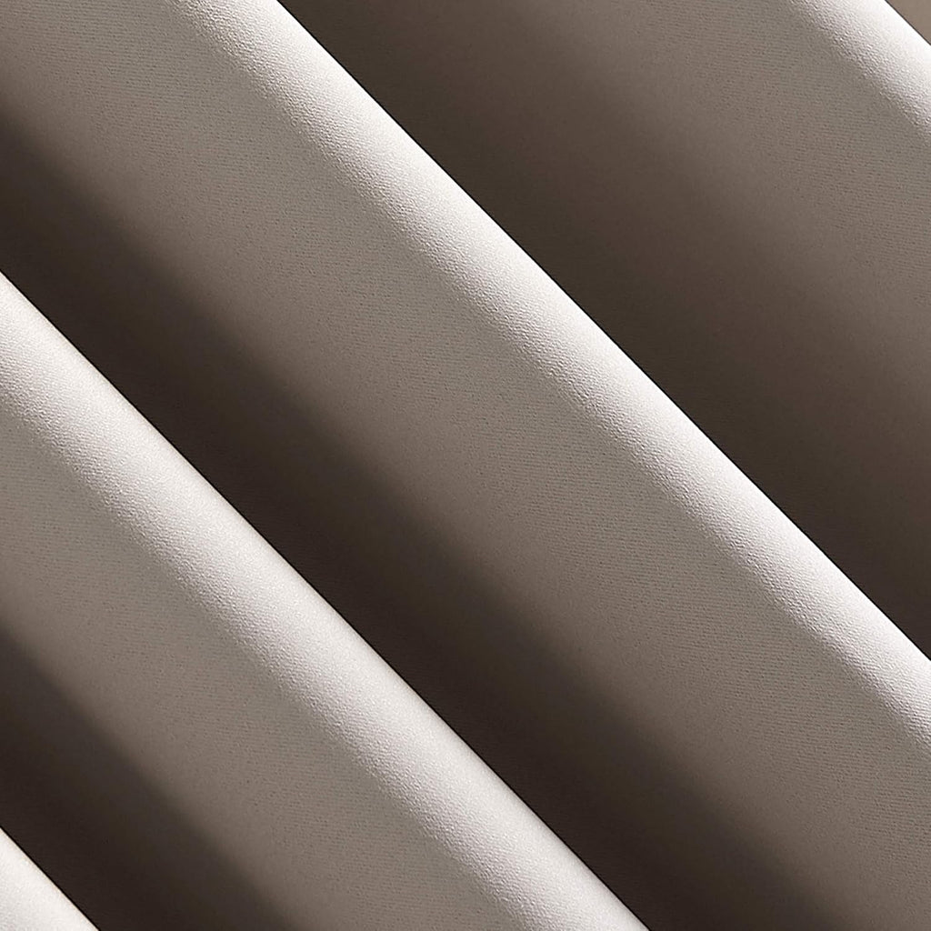Sun Zero Nordic Theater Grade Extreme 100% Blackout Grommet Curtain Single Panel, 52" x 54", Stone