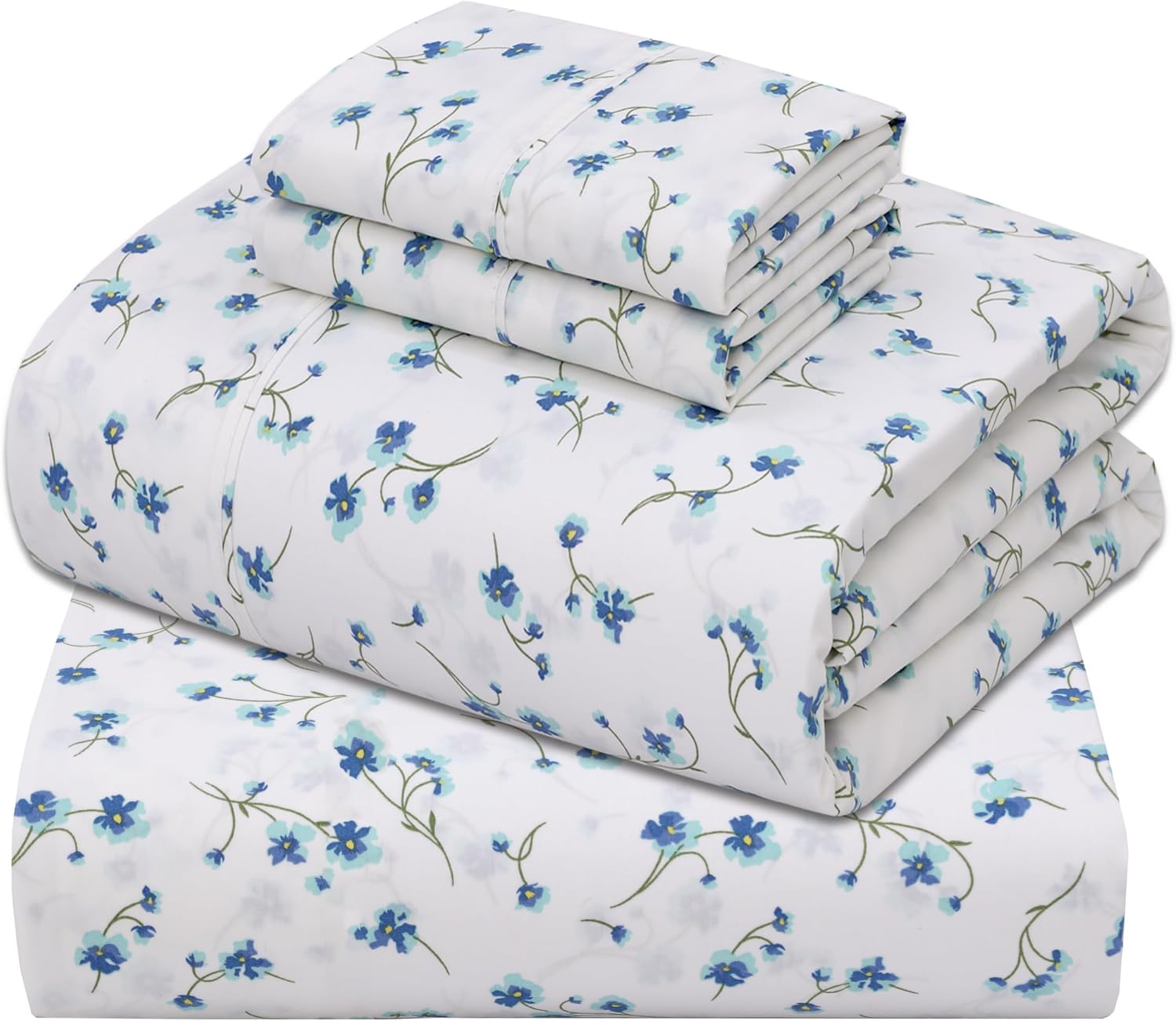 Zoyer 100% Cotton Percale Sheets Queen – Cooling Breathable Bed Sheets for Hot Sleepers, Crisp Hotel Style Bedding, Deep Pocket 16”, Lightw…