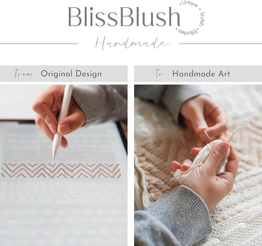 BlissBlush 12x20 Lumbar Pillow Cover, Cream Neutral Beige Rectangular Decorative Cushion Cover, Boho Accent Pillowcase with Tufted…