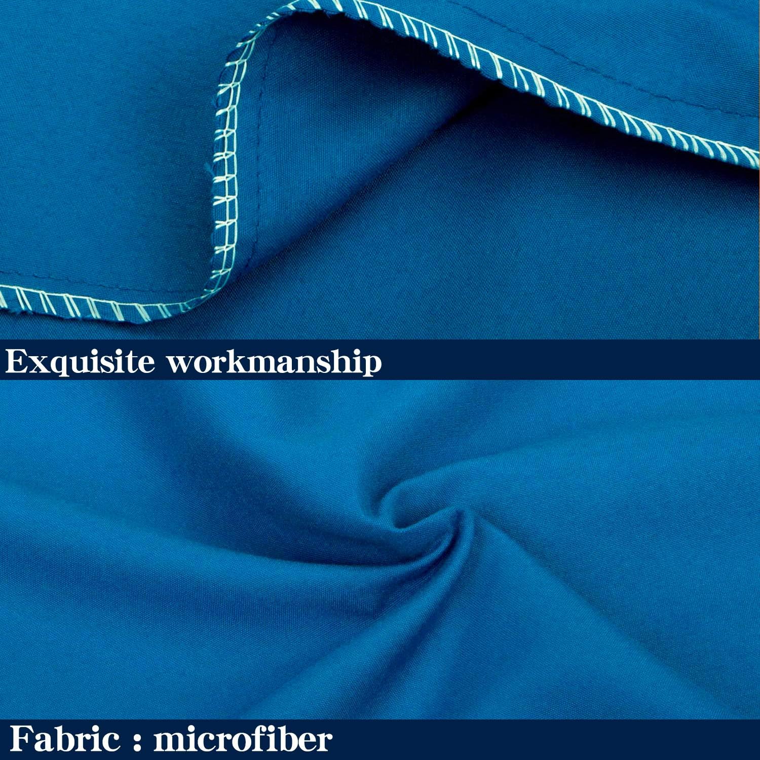 Ntbay Standard Pillowcase Set - 2 Pack Brushed Microfiber 20x26 Pillowcases - Soft, Wrinkle-Free, Fade-Resistant, Stain-Resistant, Royal Bl…
