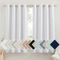 NICETOWN 100% Absolutely Blackout Linen Curtains with Thermal Insulated White Liner, White, 52" W x 63" L, Set of 2, Vintage Linen…