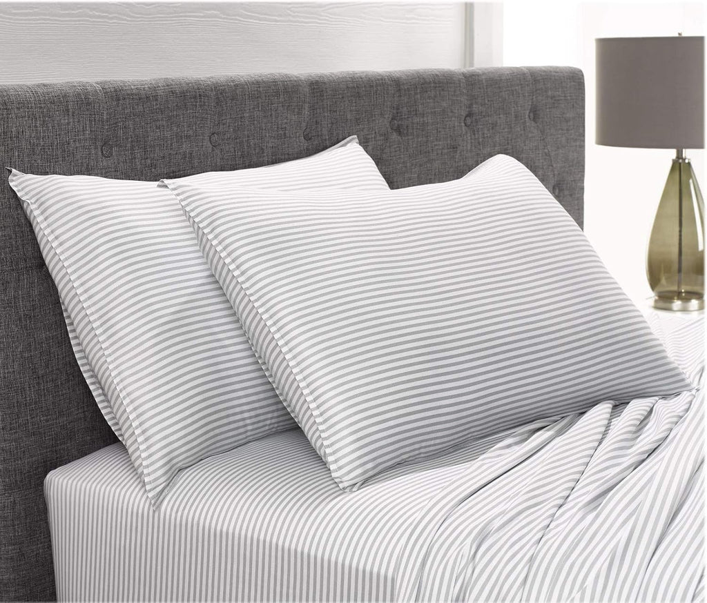 PureBamboo Pure Bamboo California King Sheets, Genuine 100% Organic Viscose Derived from Bamboo Bed Sheet Set, Soft & Cooling, Double Stitc…