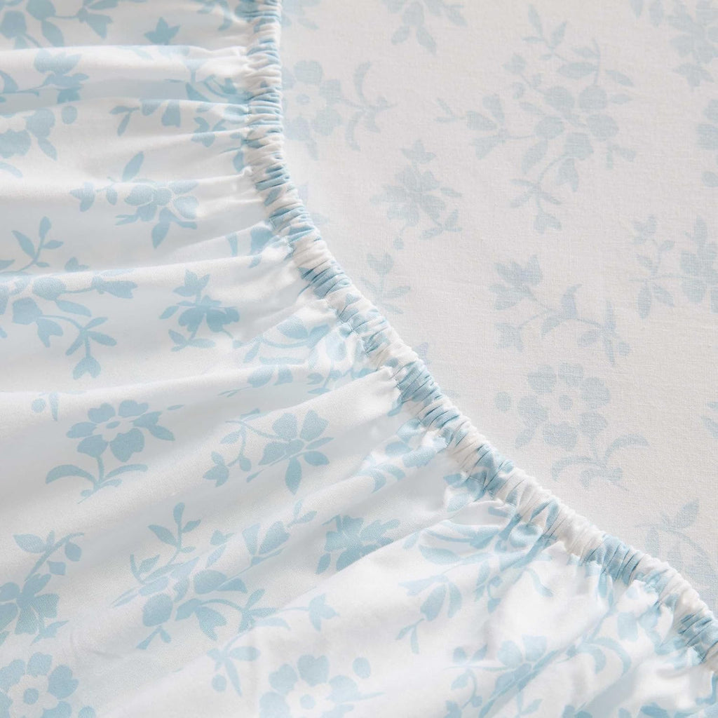 MarthaStewart Martha Stewart - Full Size Sheets Set, Crisp & Tailored Cooling Sheets w/a Naturally Smooth Cotton Percale Lightweight Feel -…