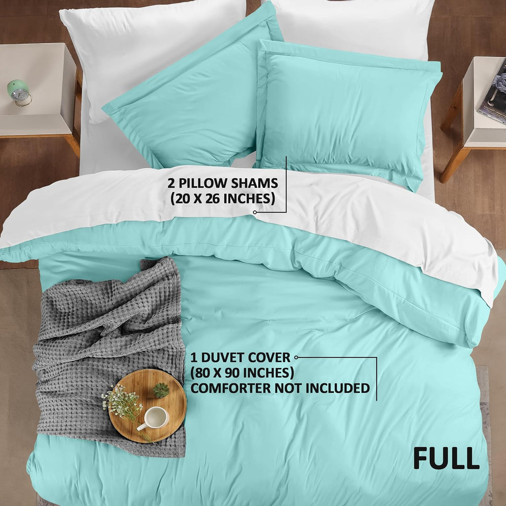 Utopia Bedding Duvet Cover Full Size - 3 Piece with Zipper Closure - 1 Comforter Cover 80X90 Inches & 2 Pillow Shams 20X26 Inches (Spa…
