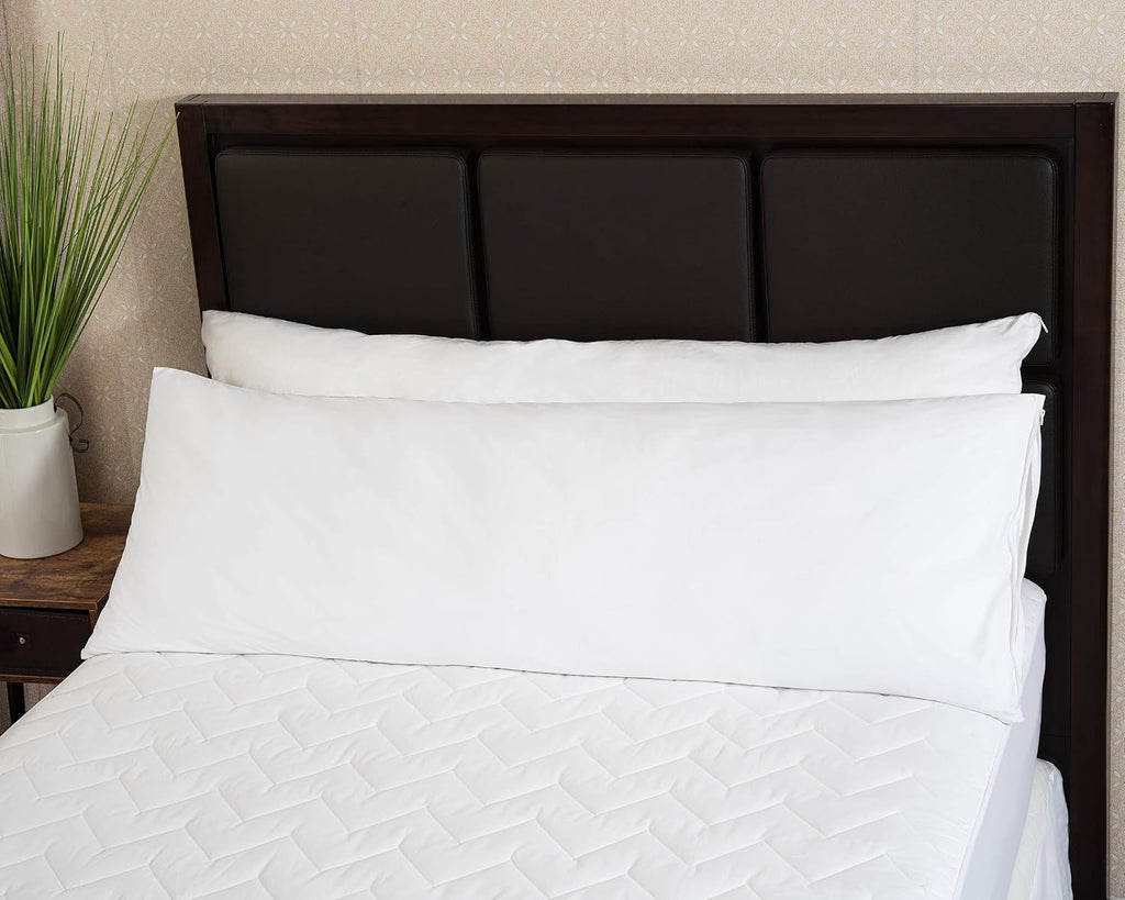 Micropuff Body Size (20 X 55) Pillow Protectors with Zipper - 2 Pack - Soft and Breathable Hypoallergenic Pillow Cover. Pillowcase…