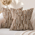 amoment a moment Boho Throw Pillow Covers Set of 2, Striped Decorative Rustic Farmhouse Pillow Cases, Aesthetic Modern Home Decor Couch Cushi…