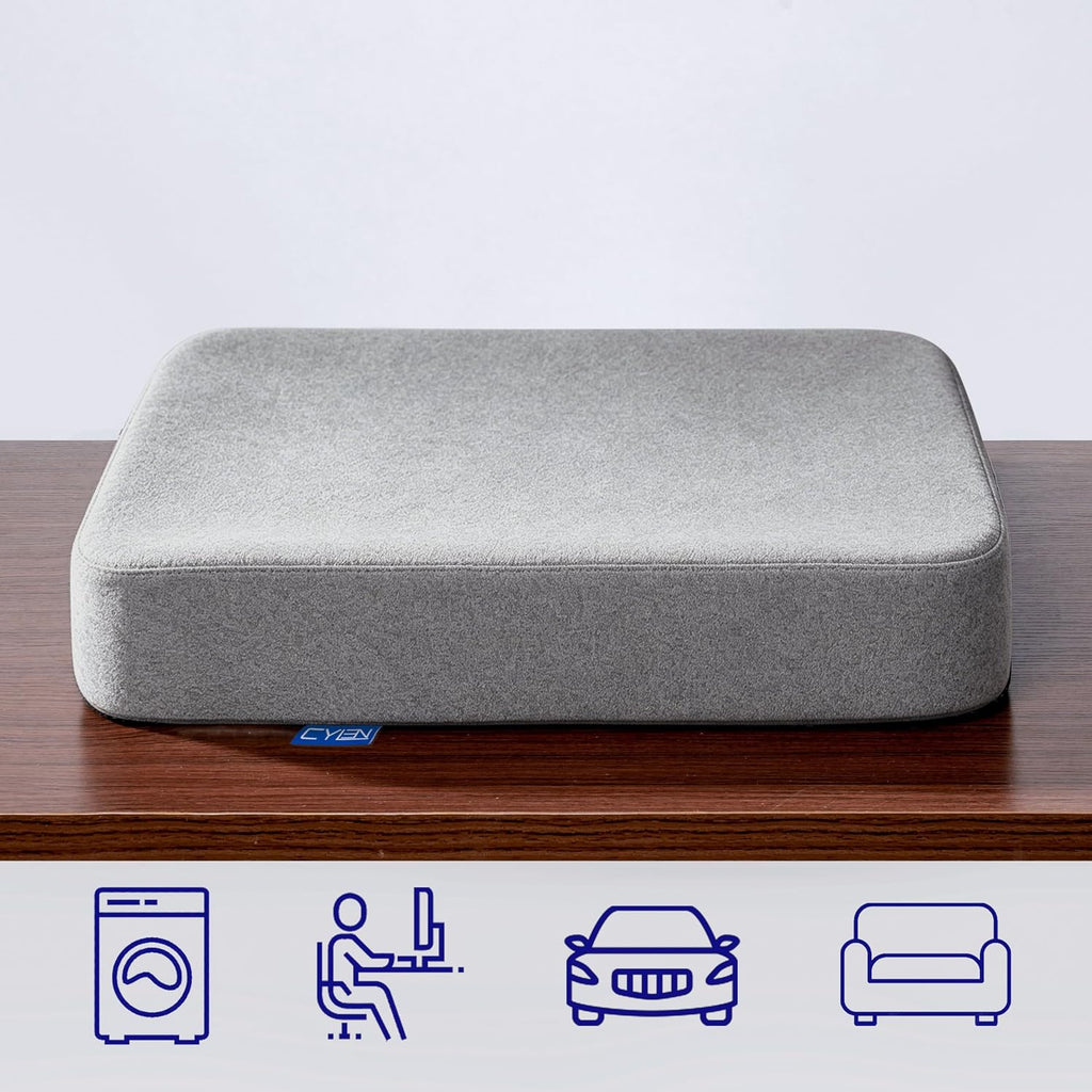 Cylen Ifoam Gel Infused Memory Foam Layer Wheelchair Cushion - Seat Cushion for Wheelchair-Office Chair, Kitchen Chair-Pressure Sore and Ta…