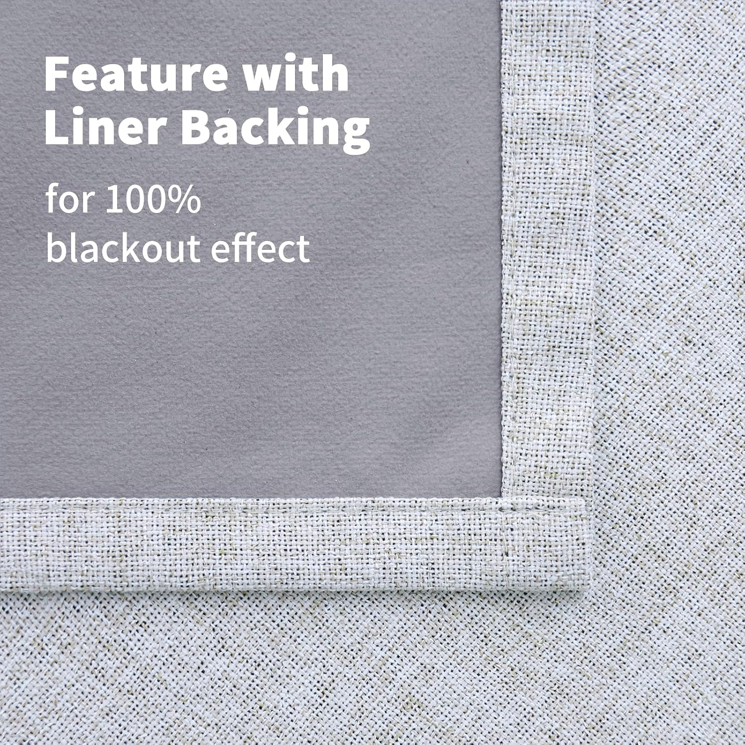 YoungsTex Linen Blackout Curtains 68 Inch Length for Bedroom, Room Darkening Heat Blocking Drapes with Grommet Thermal Insulated for Living…