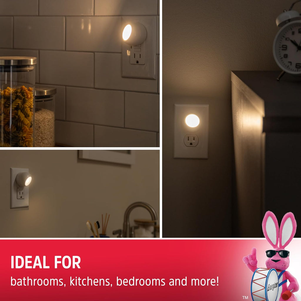 Energizer LED Rotating Night Lights Plug Into Wall Dusk to Dawn Sensor Home Decor Apartment Essentials Ambient Lighting Nightlight 40293…