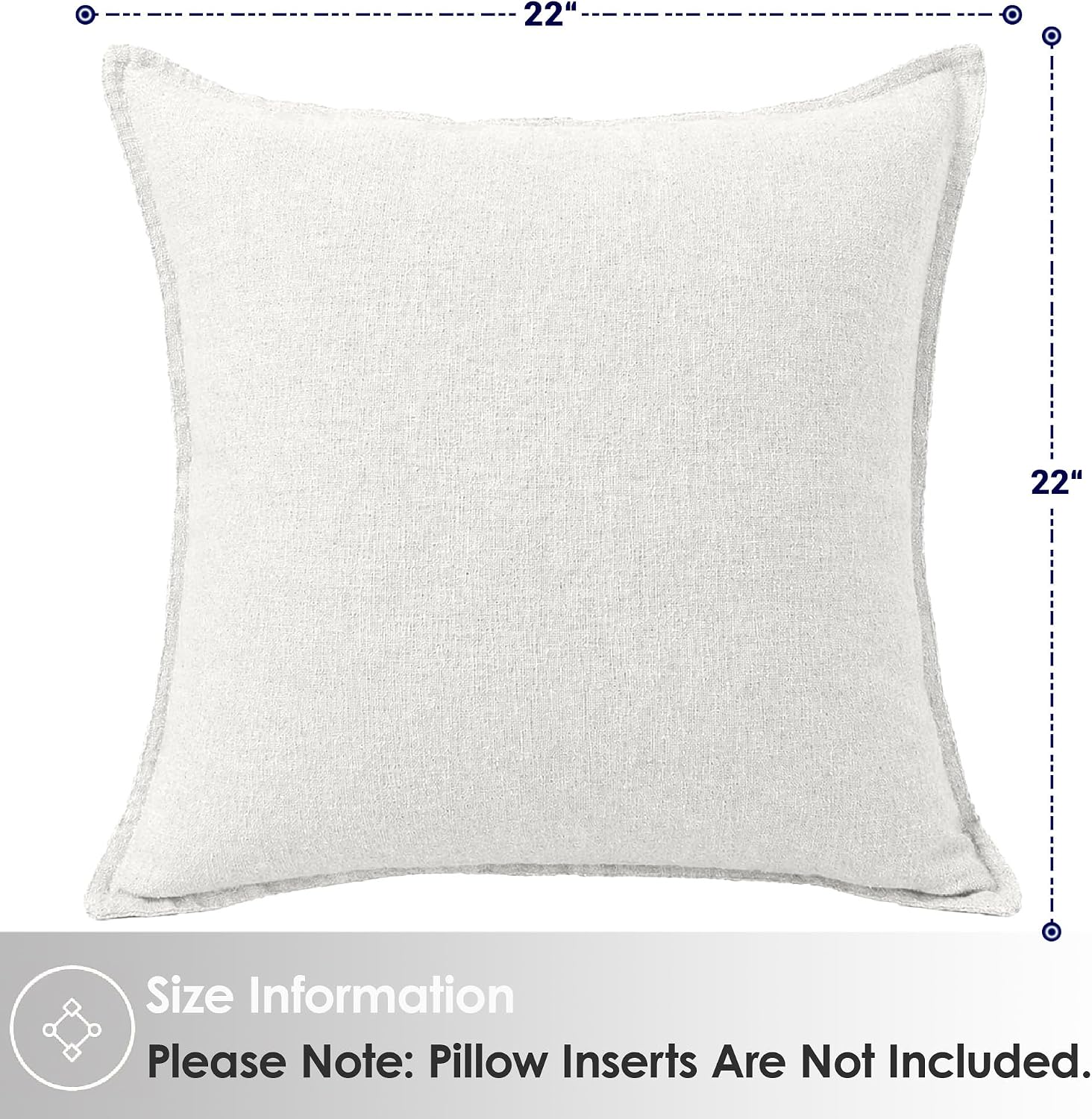 Symplora Cotton Linen Throw Pillow Covers Set of 2, Breathable Non Pilling Decorative Pillow Covers, Machine Washable Cushion Case for…