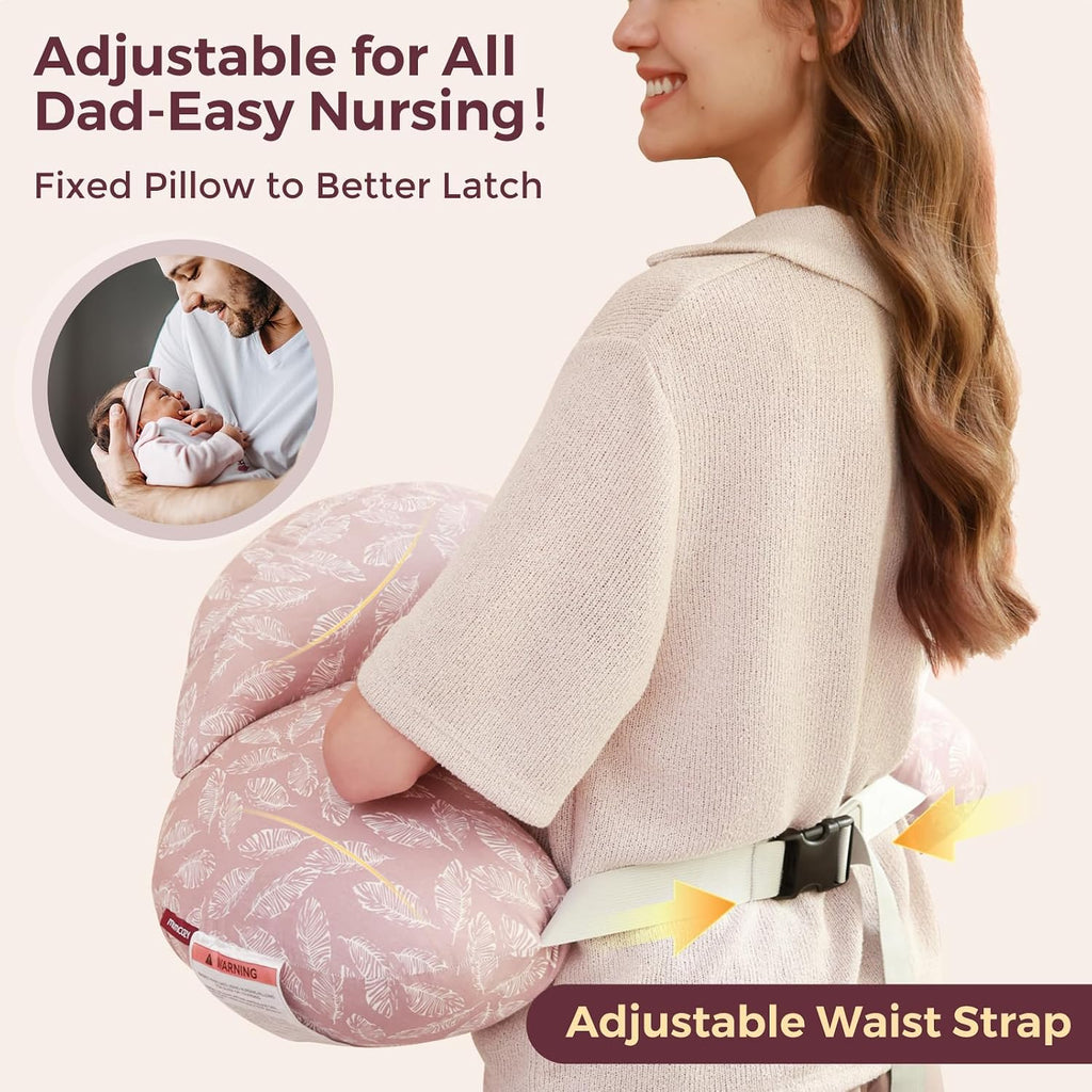 Momcozy Original Nursing Pillow for Breastfeeding-Innovative Safety Guard - Wider Feeding Pillows for More Support for Mom & Baby- Easier…