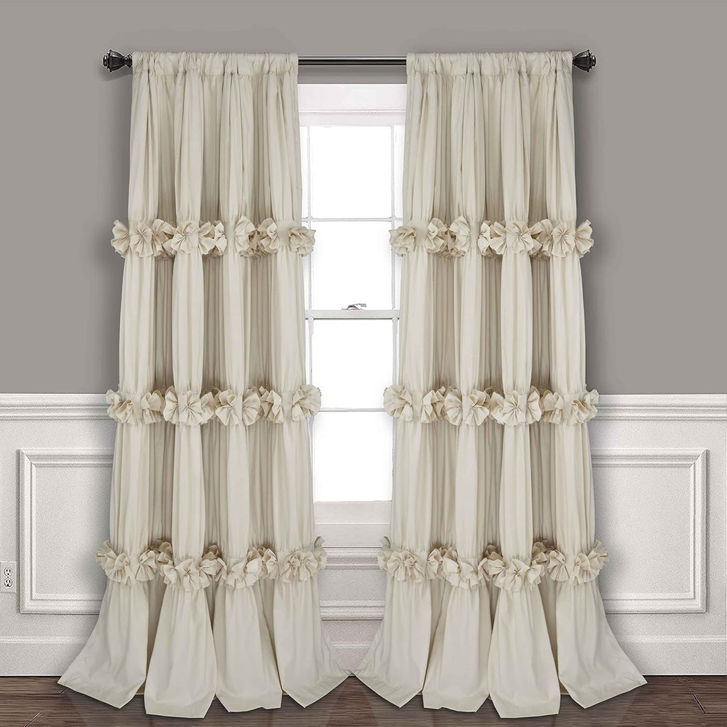 Homechoice Decor Thermal Insulated Blackout Window Curtains, 54" W x 84" L (Pair), Boho Ruched Window Treatments with 3 Rows of Butterfly…