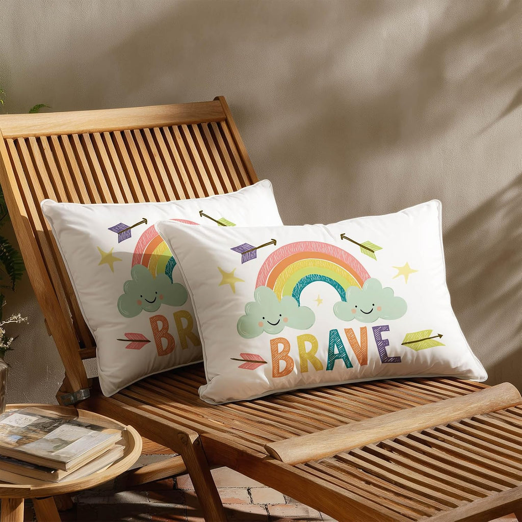 HOMETITUTE Pillow Covers Decorative Pack of 2 Satin 12x20 Inch Rainbow Cloud Art Lumbar Throw Pillow Cases for Sofa Couch Living Room…