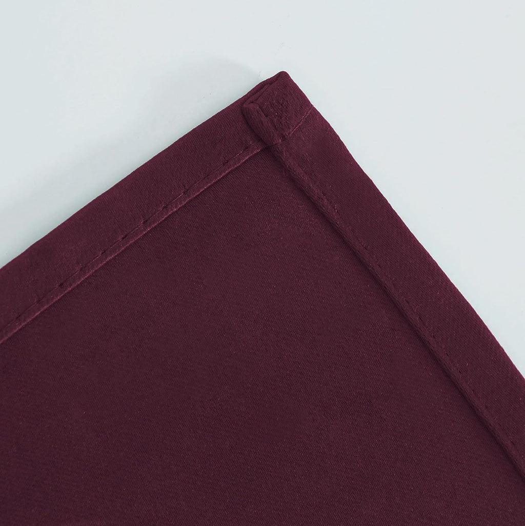 Lemomo Burgundy Red Thermal Blackout Curtains/38 x 84 Inch/Set of 2 Panels Room Darkening Curtains for Bedroom 84 Inch Red