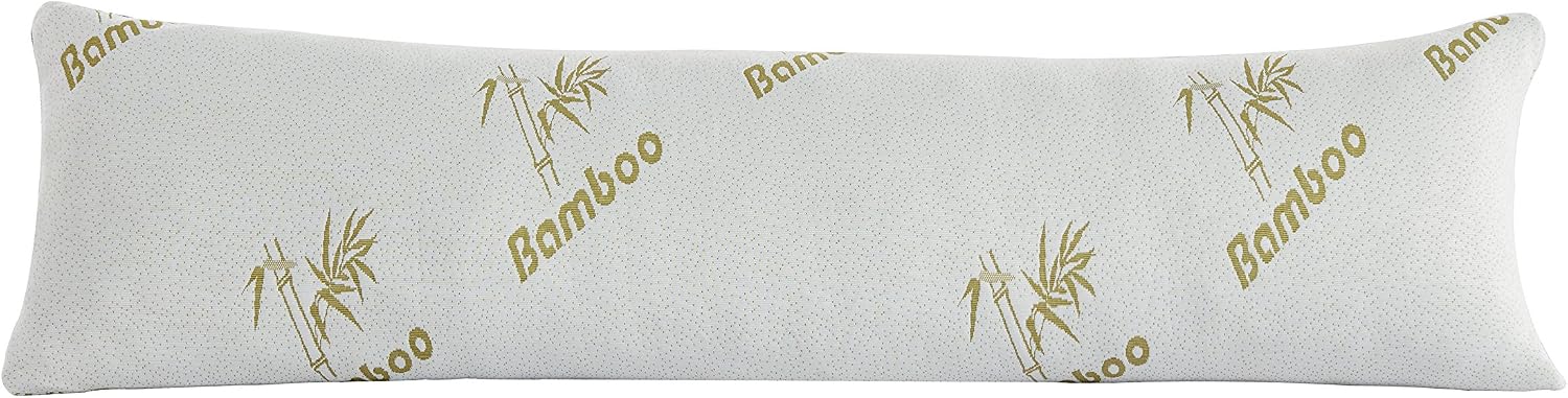 Linen Plus Body Pillow with Shredded Memory Foam for Comfort and Support Breathable Cooling Hypoallergenic New