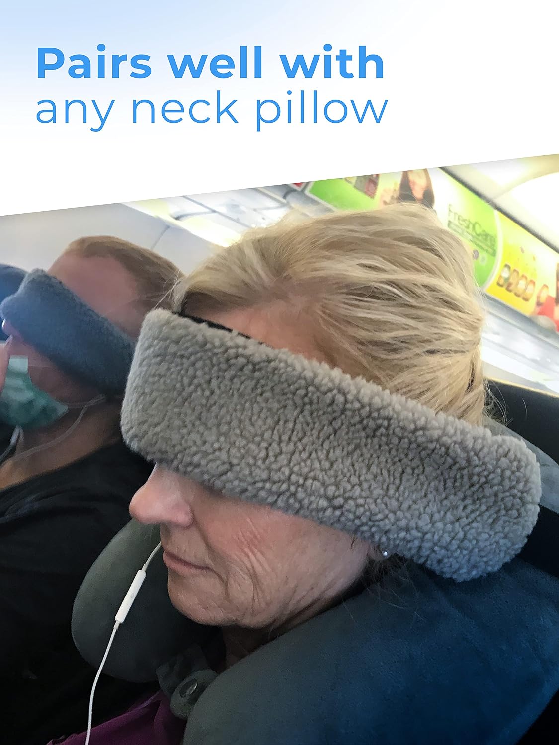 SeatSleeper Travel Pillow Alternative Stops Bobbing | Airplane Head Straps and Car Support Band | Great on Travel Upright | Super Comfy…