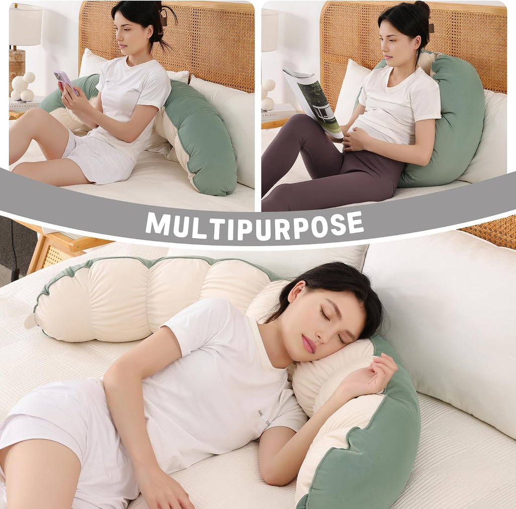 Peallow(Pat. Pend) – Long Round Body Pillow for Adults, Bolster Pillow for Sleeping, Soft and Supportive Pillow for Sleeping & Lumbar…