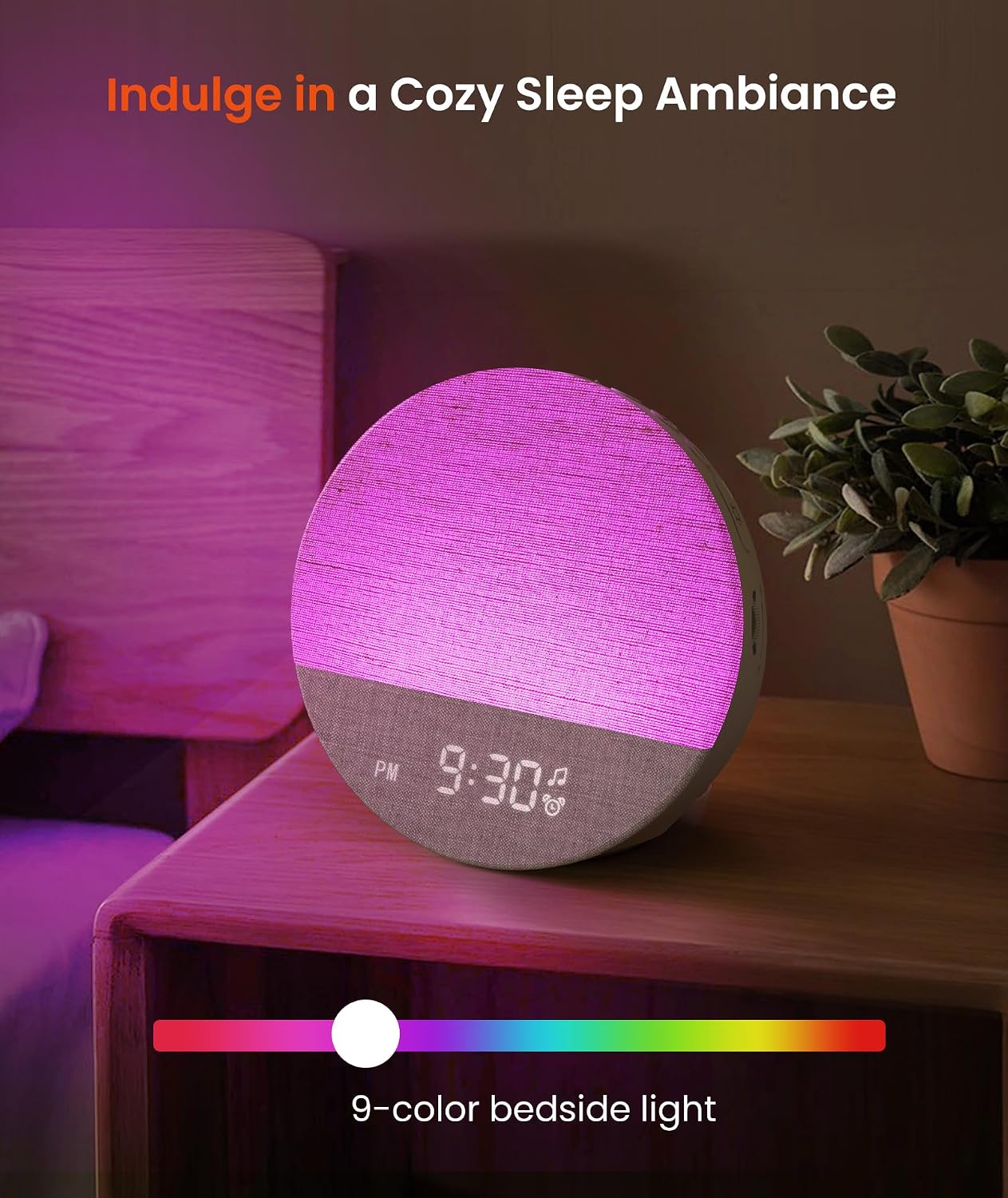 Dreamegg Sunrise 1 - Sunrise Alarm Clock, Sound Machine for Sleep, Customizable Sleep Routines, Dimmable Night Light, 29 Soothing Sounds…