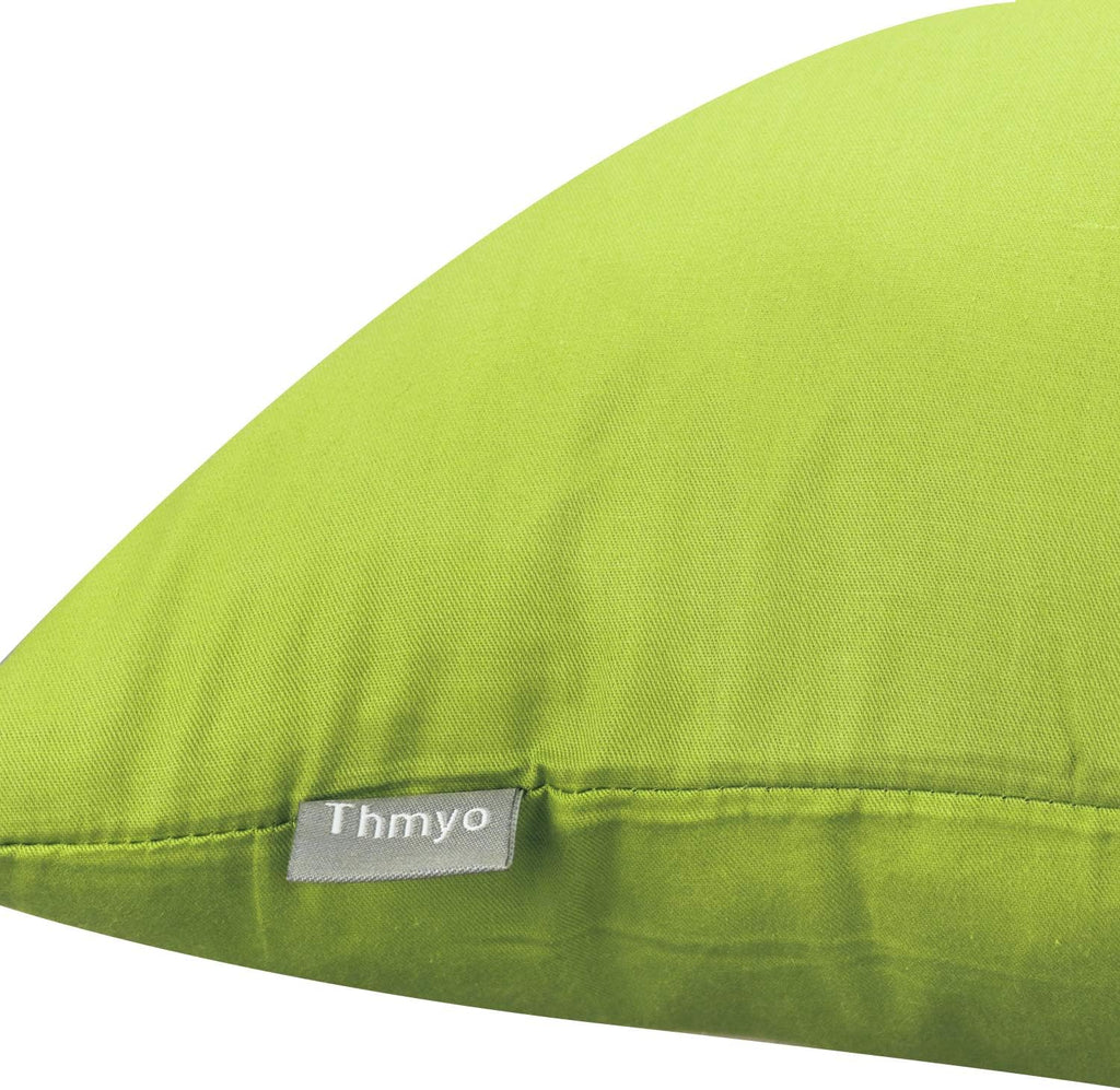 Thmyo 4-Pack 100% Cotton Comfortable Solid Decorative Throw Pillow Case Square Cushion Cover Pillowcase Sublimation Blank Pillow Covers DIY…