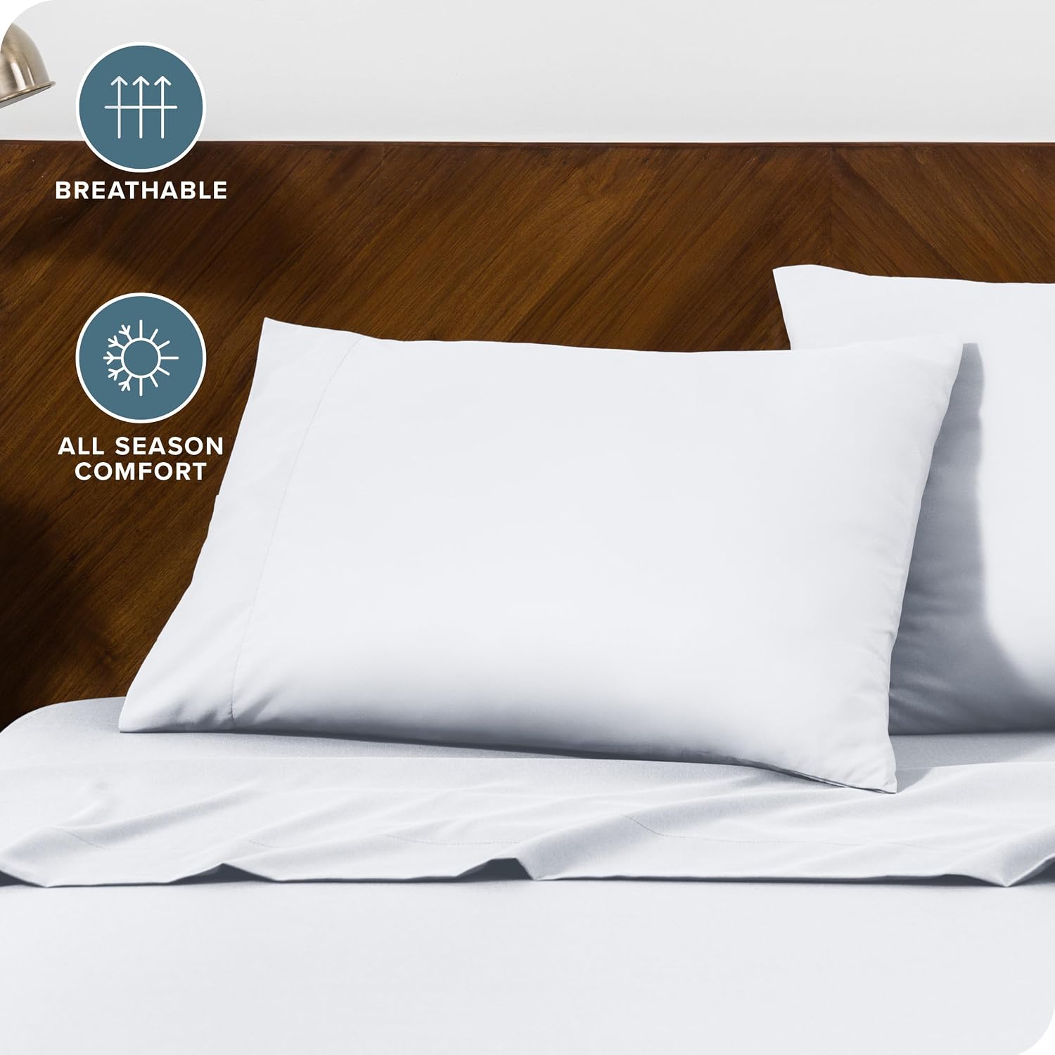 BareHome Bare Home Microfiber Pillow Cases - King 20x40 - Cooling Pillowcases - Double Brushed - easy maintenance - Envelope Closure…