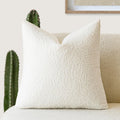 Foindtower Decorative Textured Boucle Throw Pillow Covers Accent Solid Pillow Cases Neutral Soft Cozy Couch Cushion Case for Chair Sofa…