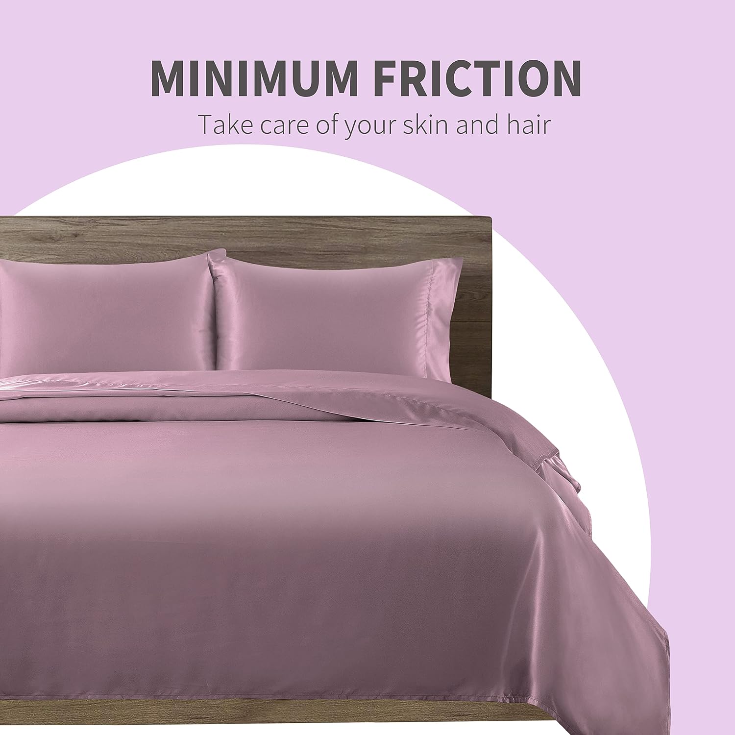 Cobedzy Satin Sheets Queen Size, 4 Pcs Silky Soft Satin Bed Sheets Queen Set with Deep Pockets, Extra Smooth & Luxurious Microfiber Sheet f…