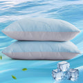 ThreeGeese Three Geese Cooling Goose Feather Down Pillows Standard Size Set of 2, Q-Max>0.45, Cool Hotel Bed Pillows for Hot Sleepers, Wash…