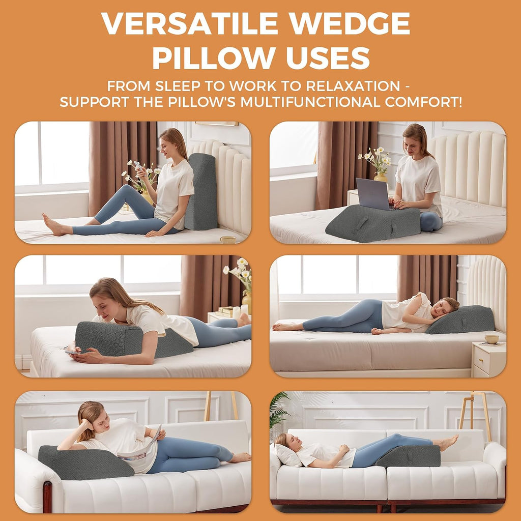 EnjoyaBetterLifeFromHere BIEEZZK Leg Pillow Elevation Blood Circulation, Leg Elevating Pillows for After Surgery, Sleeping, Memory Foam Wed…