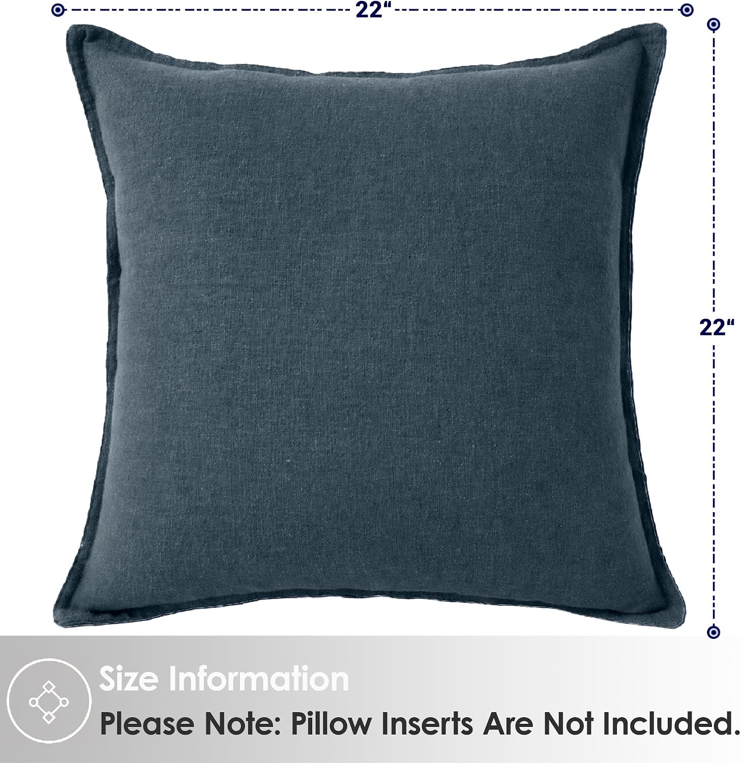 Symplora Cotton Linen Throw Pillow Covers Set of 2, Breathable Non Pilling Decorative Pillow Covers, Machine Washable Cushion Case for…