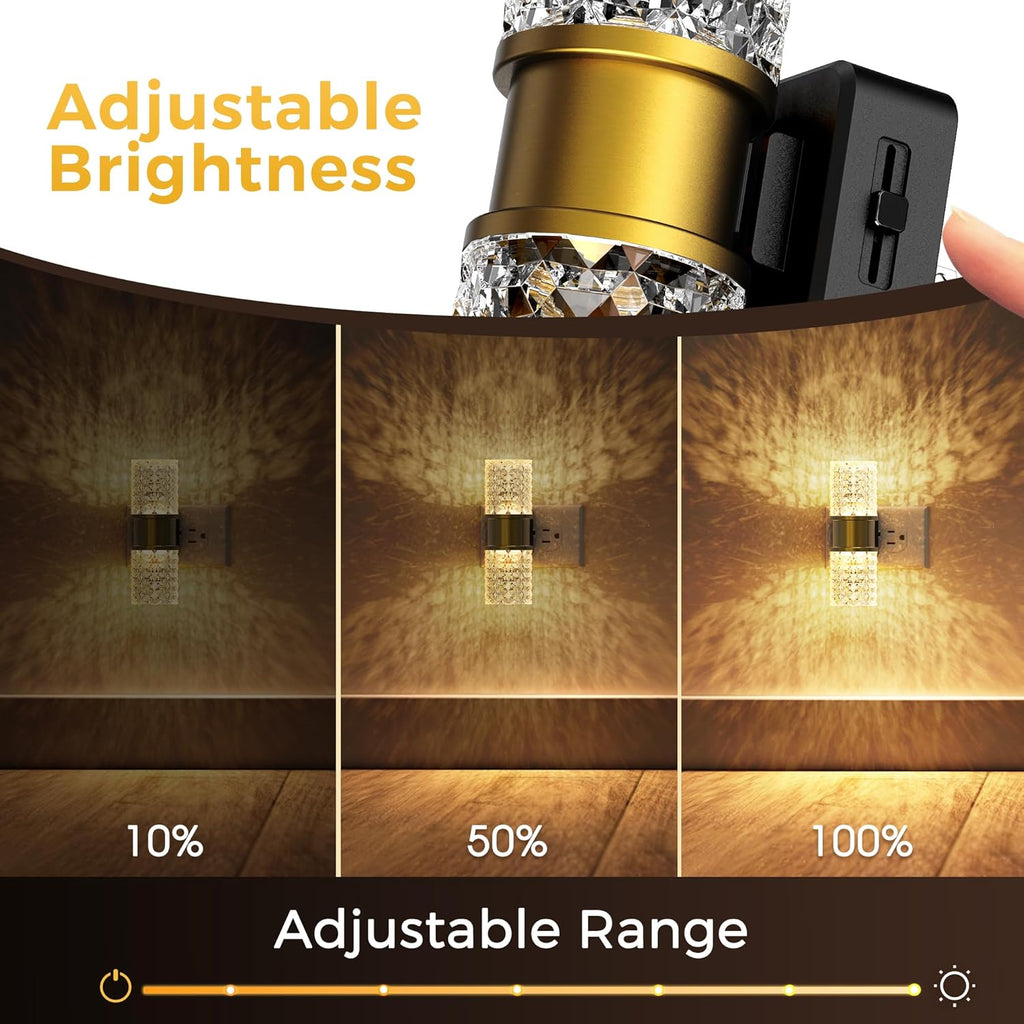 L LOHAS LED Night Light, Dimmable Night Lights Plug into Wall, 0-100LM Adjustable Brightness LED Night Light, Automatic Night Lights Plug…