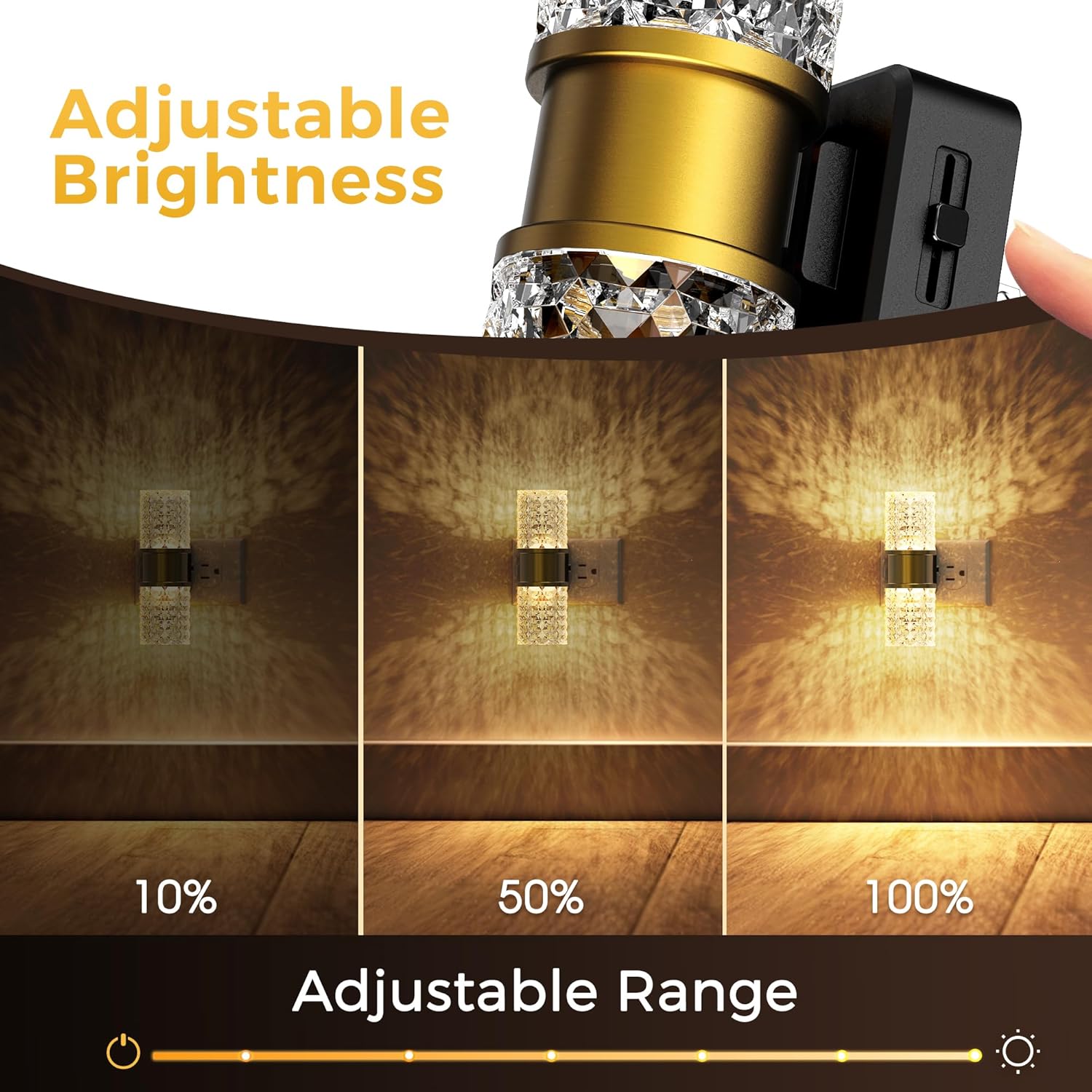 L LOHAS LED Night Light, Dimmable Night Lights Plug into Wall, 0-100LM Adjustable Brightness LED Night Light, Automatic Night Lights Plug…