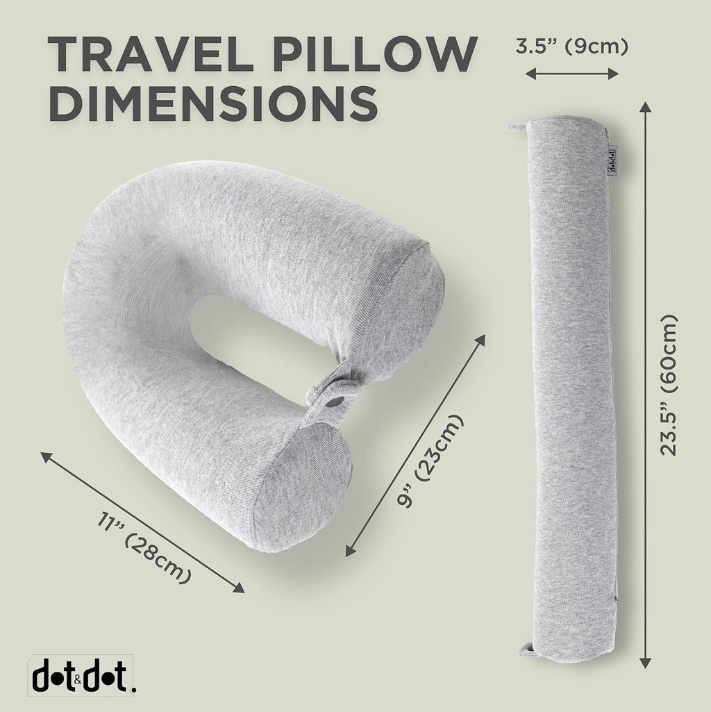 Dot&Dot Twist Memory Foam Kids Travel Pillow for Airplanes - Neck Pillows for Travel, Sleeping - Airplane Pillow for Neck Support, C…
