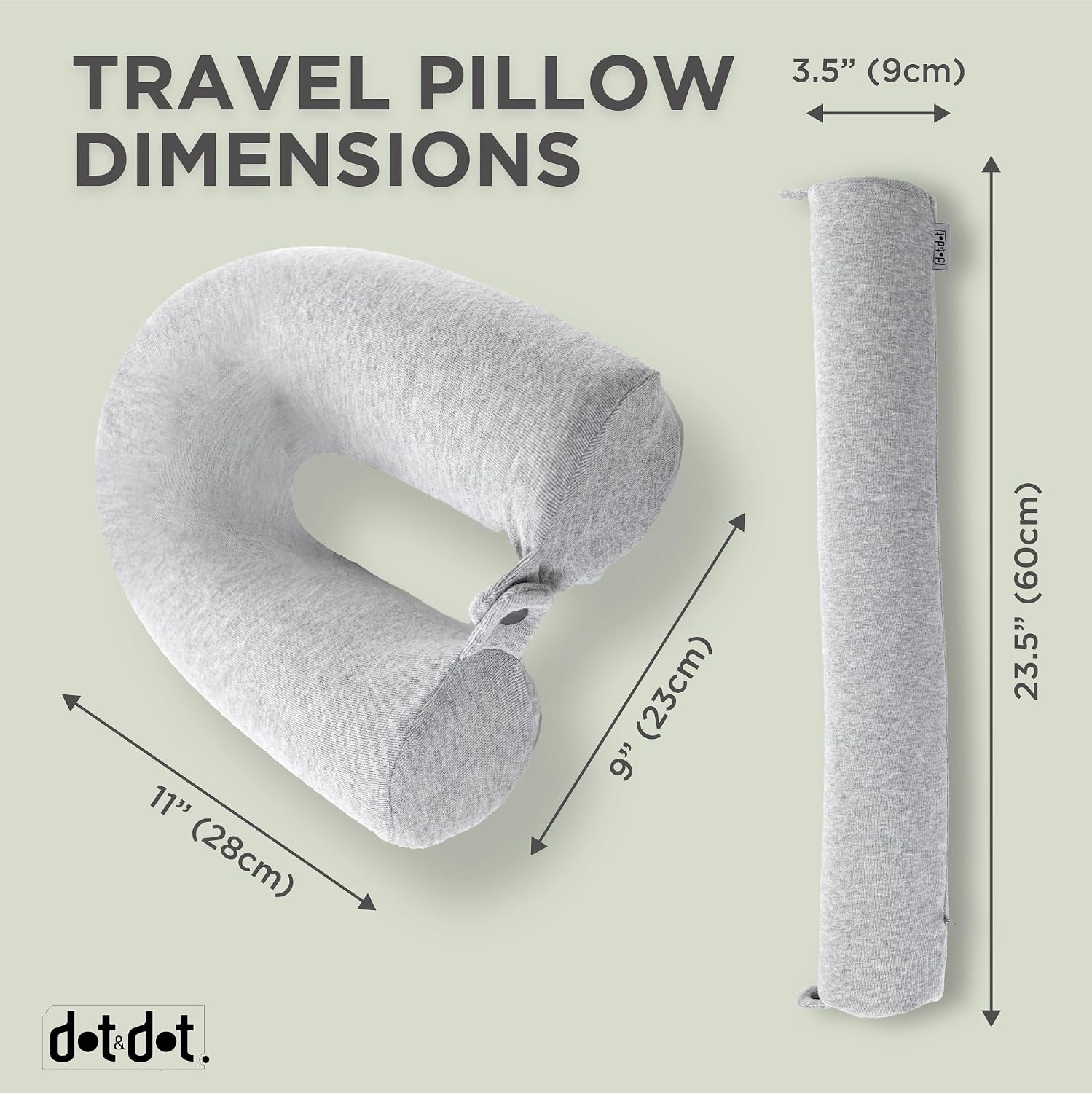 Dot&Dot Twist Memory Foam Kids Travel Pillow for Airplanes - Neck Pillows for Travel, Sleeping - Airplane Pillow for Neck Support, C…