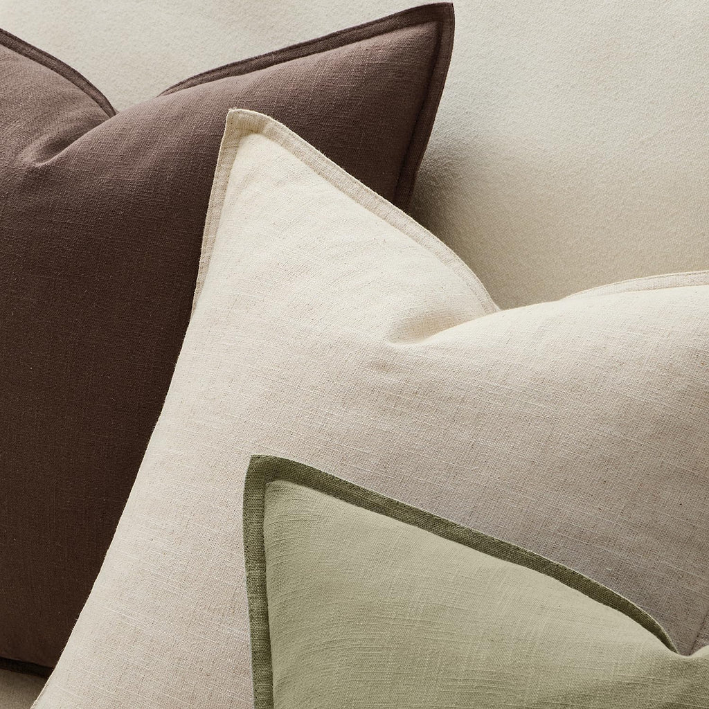 Anroduo Pack of 2 Decorative Linen Pillow Covers Reddish Brown Euro Sham Neutral Farmhouse Boho Soild Cushion Case Soft Accent Pillowcase f…