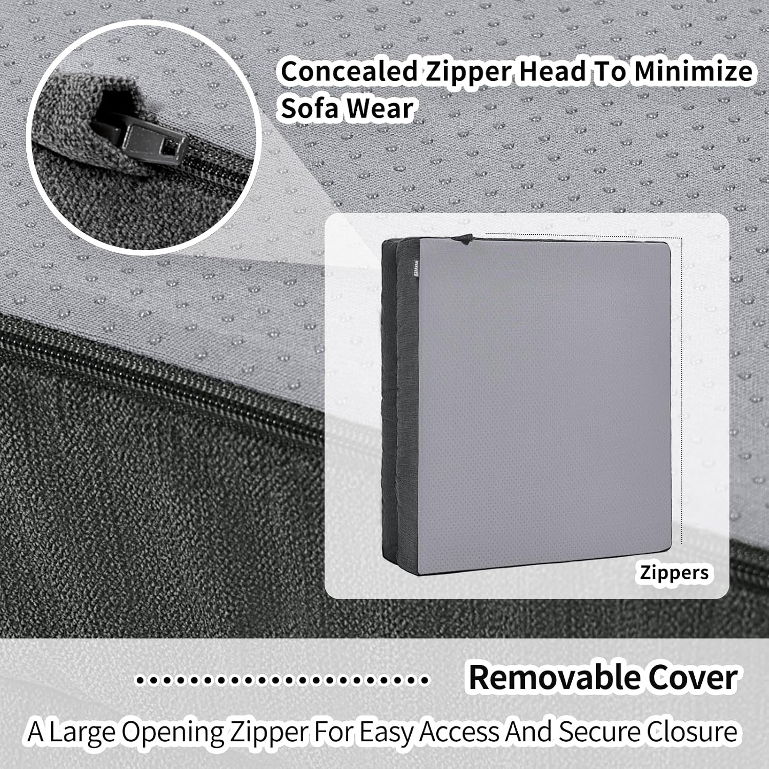 Recliner Cushions for Elderly with Lumbar Support, Patent Design 20x20x4 Inch Thick Chair Cushion Soft Tufted Dual Layer Booster Seat…
