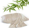 ShunjieHome 4 Pack Bamboo Viscose Pillow Protectors Queen Size, 400 Thread Count Cooling Zippered Pillowcases for Hot Sleepers & Night Swea…