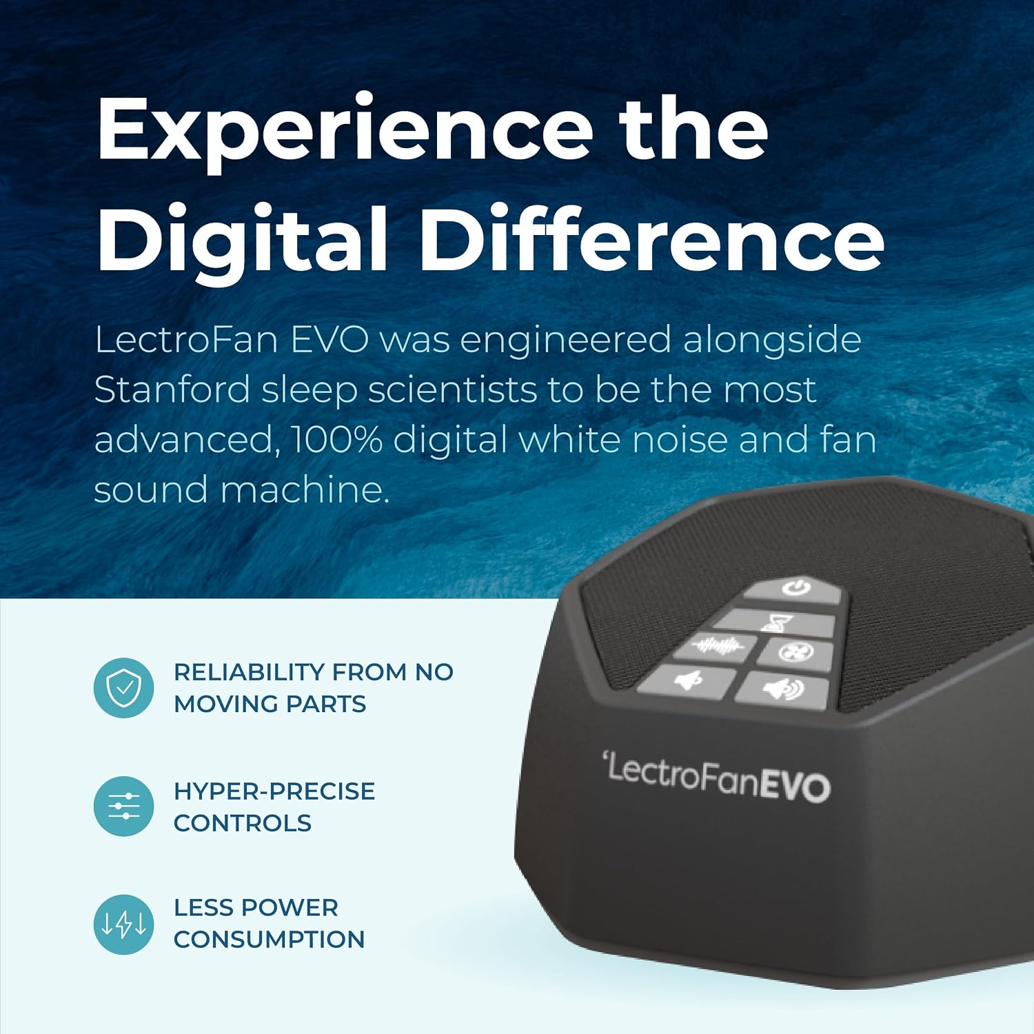 Adaptive Sound Technologies LectroFan EVO - Non-Looping Sound Machine for Sleep - Soothing Noise - Convenient Sleep Timer - Lightweight…
