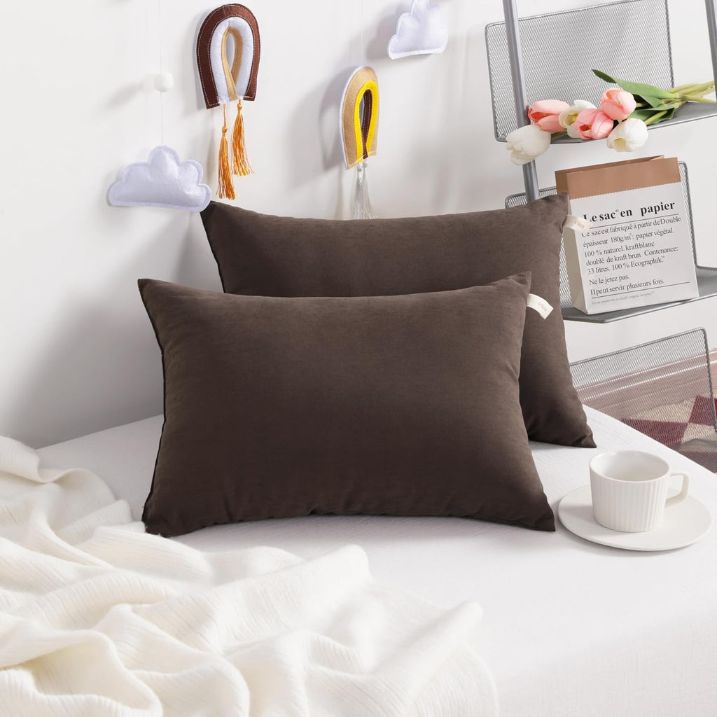 Ntbay Toddler Pillows, Down Alternative 13"x18" Pillows, Machine Washable - Soft and Breathable Travel Small Pillows for Sleeping, Ideal fo…