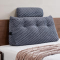 Wedge Headboard Pillow - Bed Wedge Pillow for Headboard Triangular Head board Pillows with Neck Roll -Large Bolster Pillows for Sitting…