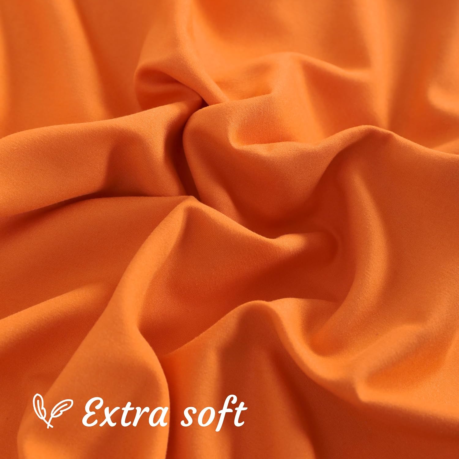 Ntbay Standard Pillow Cases Set of 2, 2 Pack Brushed Microfiber 20x26 Pillow Cases, Soft, Wrinkle, Fade, Stain Resistant Orange Pillow Case…