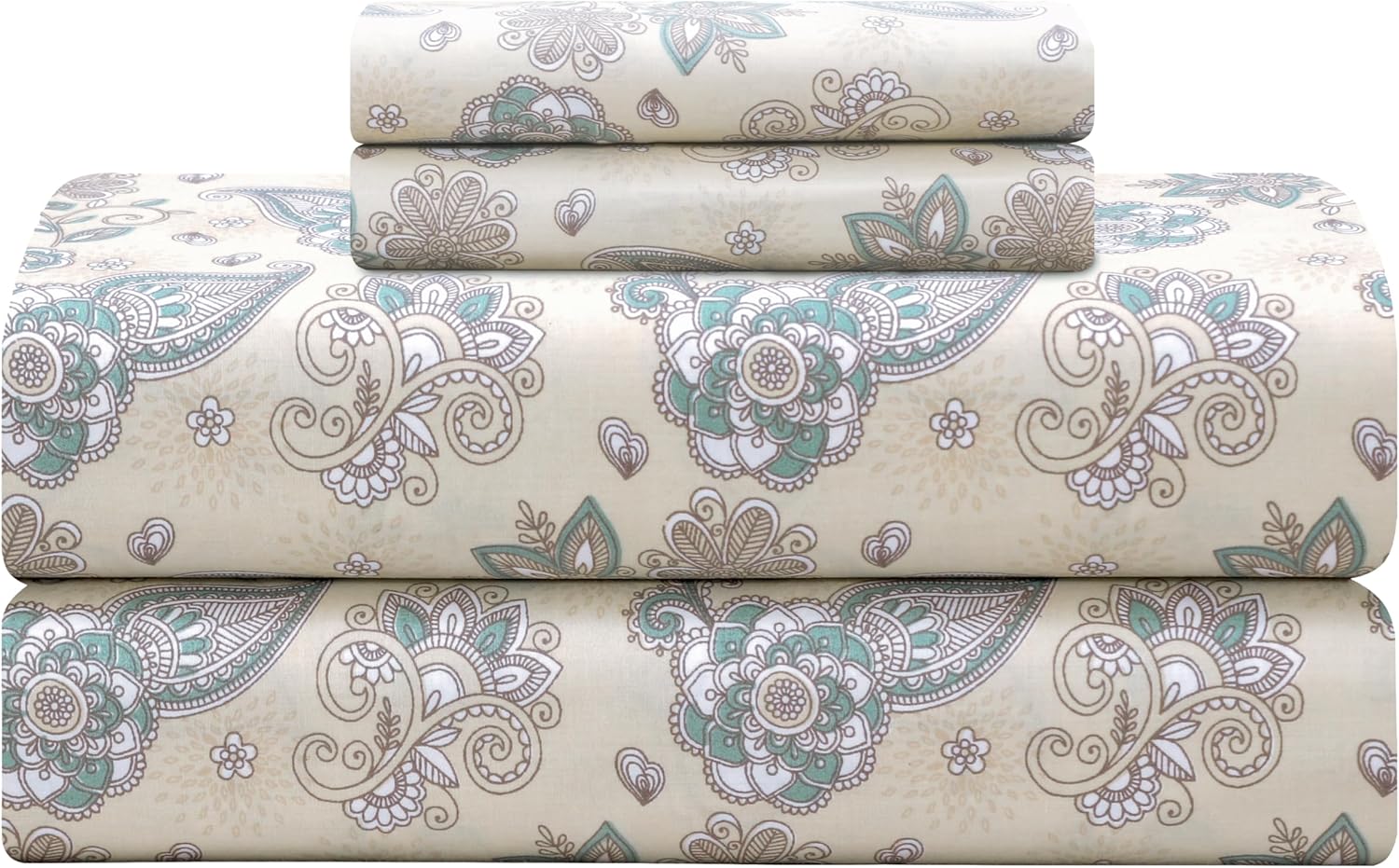 Featherstitchnewyork Feather & Stitch Softest 100% Cotton Sheets, 300 Thread Count Percale Weave Bedding, 16" Deep Pocket, Cooling Sheets,…