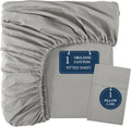 LANE LINEN 100% Organic Cotton Twin Fitted Sheets, 2-Piece Set (1 Fitted Sheet, 1 Pillowcase), Percale Weave, Lightweight, Ultra Soft…