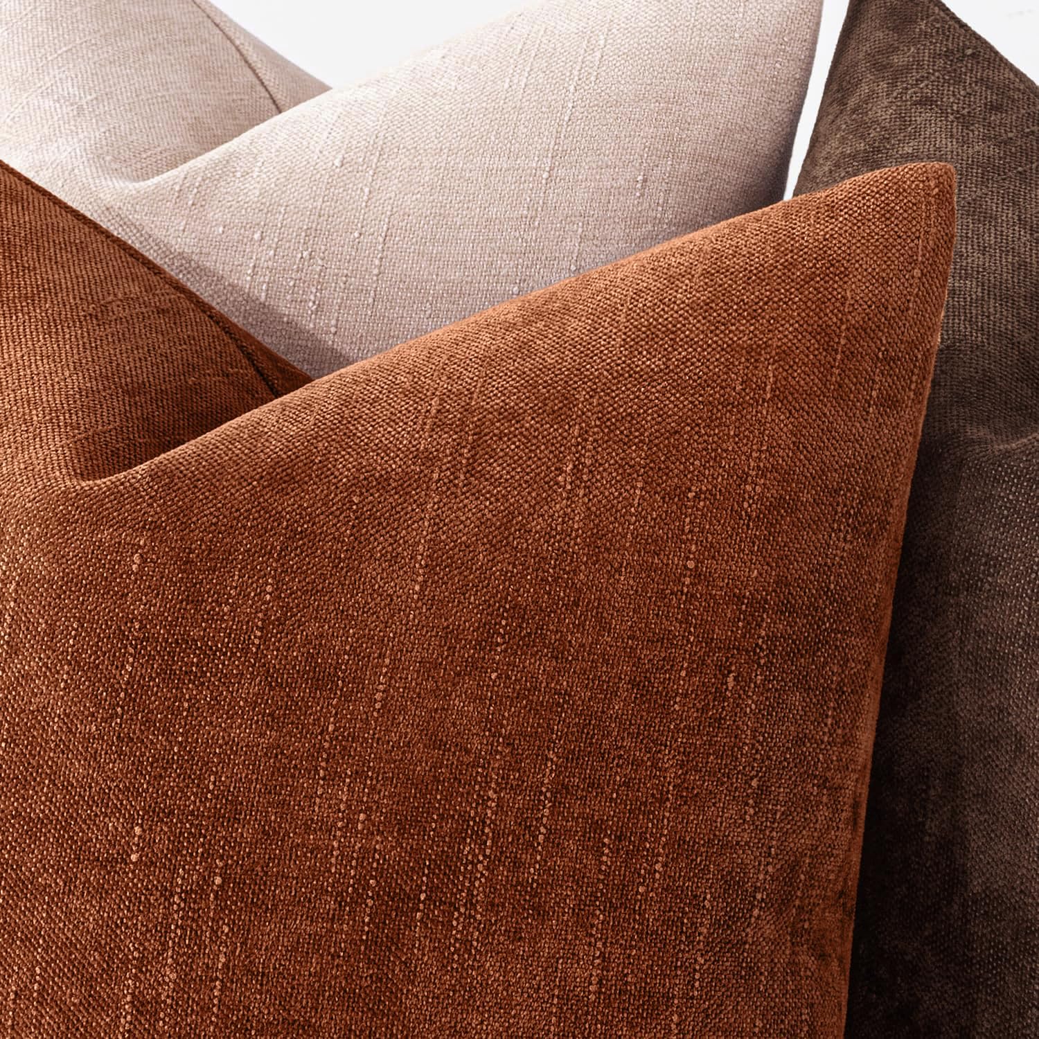 MIULEE Pack of 2 Decorative Throw Pillow Covers Soft Chenille Throw Pillows Solid Neutral Farmhouse Textured Cushion Covers for Couch…